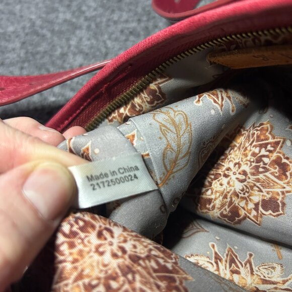 Vintage HOBO INTERNATIONAL Red Leather Shoulder Bag - Picture 10 of 14